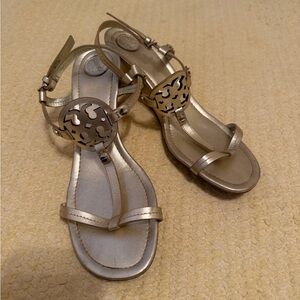 Stylish Gold Tory Burch Sandals
